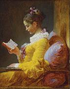 Jean-Honore Fragonard A Young Girl Reading oil on canvas